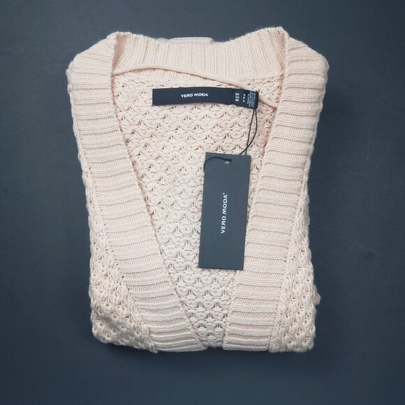 Vero Moda Open Front Cardigan Sweater Womens Small in Sepia Rose Cottagecore NWT - Picture 16 of 16